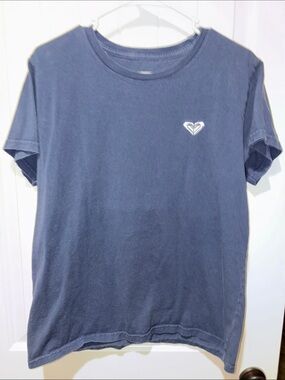 Roxy Navy Short-Sleeve Logo Tee